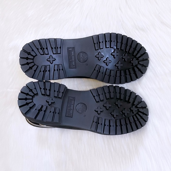 Timberland Women’s 6 Inch Logo Collar Waterproof Black Boots - Picture 8 of 8